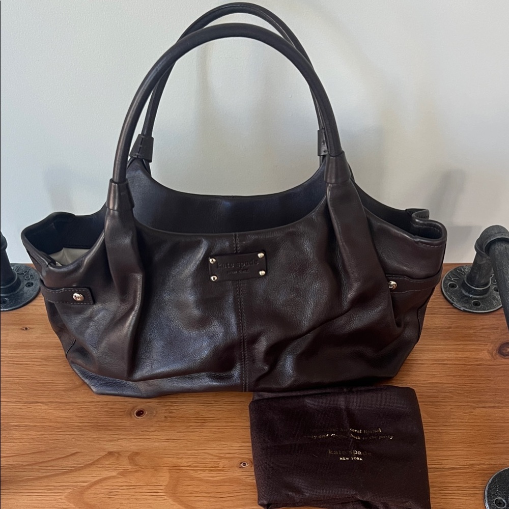 Kate Spade Rich Brown Leather Satchel